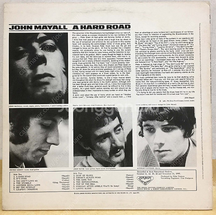 LP ; john mayall 존 메이올 블루스 락 명...--5