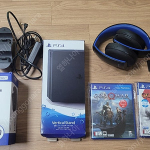 PS4 갓오브워, 갓오브워3, 듀얼쇼크4 정품 충전독, 겜맥 충전독 새제품 외 일괄