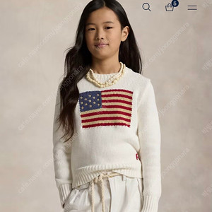 폴로 걸즈 성조기 니트 XL 새상품