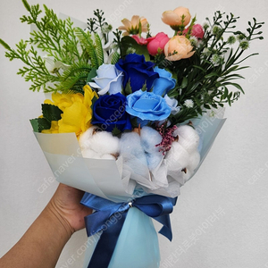 꽃다발 (비누꽃+조화) 택포
