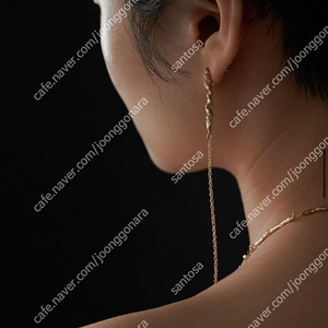 르블루 실버 롱 이어링