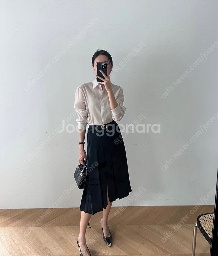 Sie 시에 토브 슬릿 스커트 미디 블랙 S--0