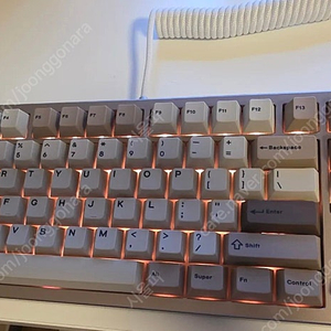 에보80 샌드골드 오트축 풀알루미늄 키보드
