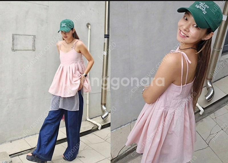 콜미유어하이네스 볼캡 그린색상 모자--1