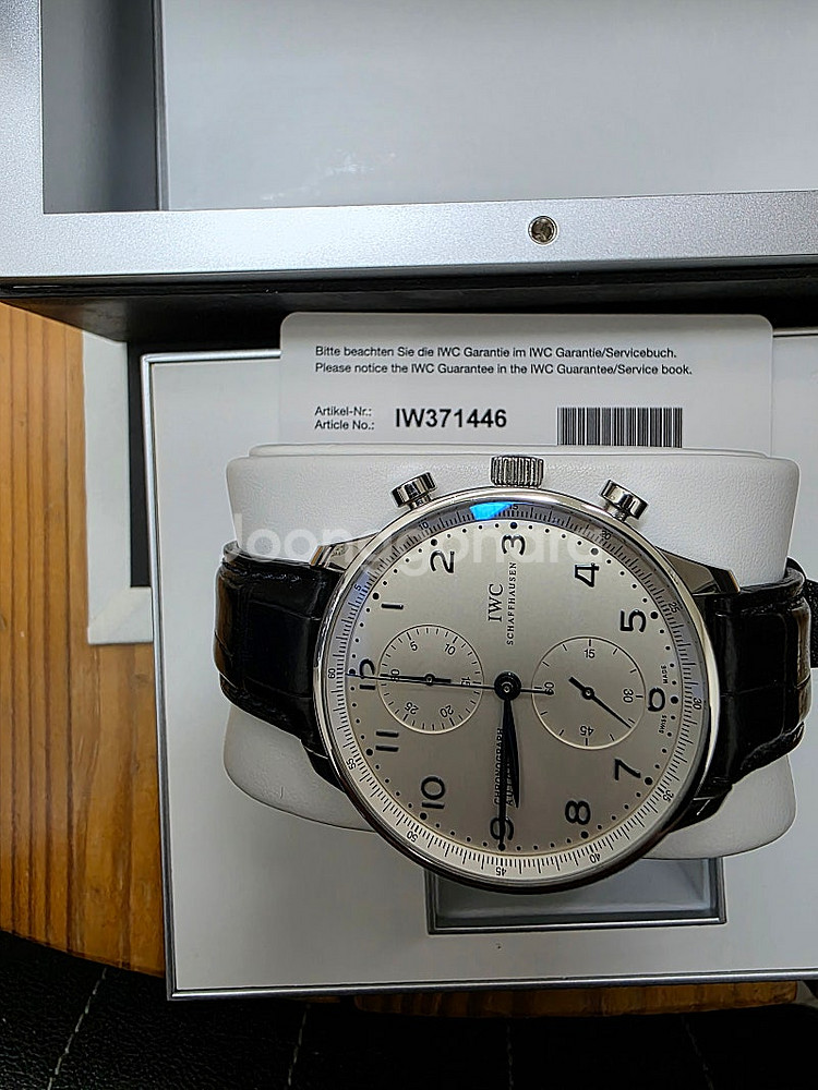 IWC 포르투기저 크로노그래프 블루핸즈 41mm 18년...--2