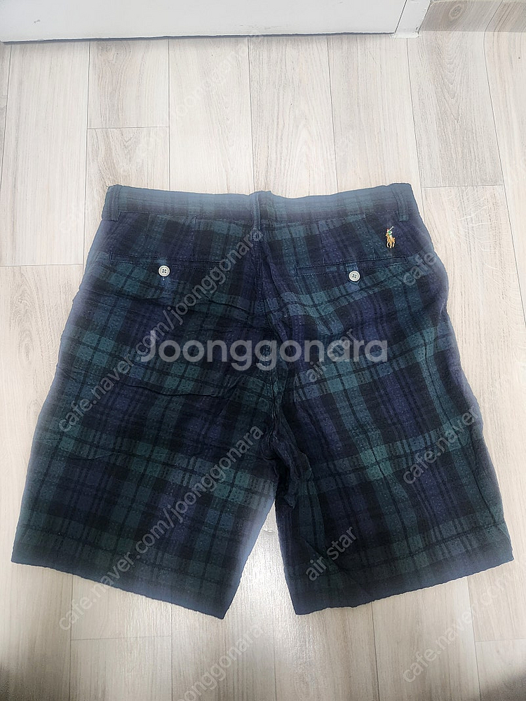 폴로 블랙와치 타탄체크 시어서커 쇼츠 반바지 팬츠--7