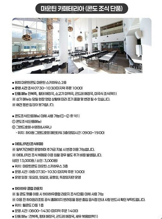 하이원리조트 워터월드(워터파크) 운탄고도케이블카 호텔 ...--2
