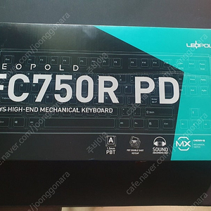 레오폴드 FC750R PD 블루/그레이 저소음 적축 기계식 키보드 팝니다.