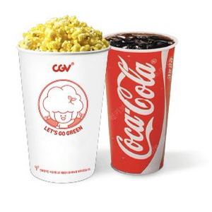 CGV 스몰세트(팝콘M 1개+탄산음료M 1개) 팝니다 8000->4500