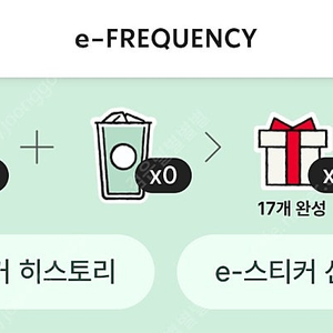 스타벅스 프리퀀시 미션 1개