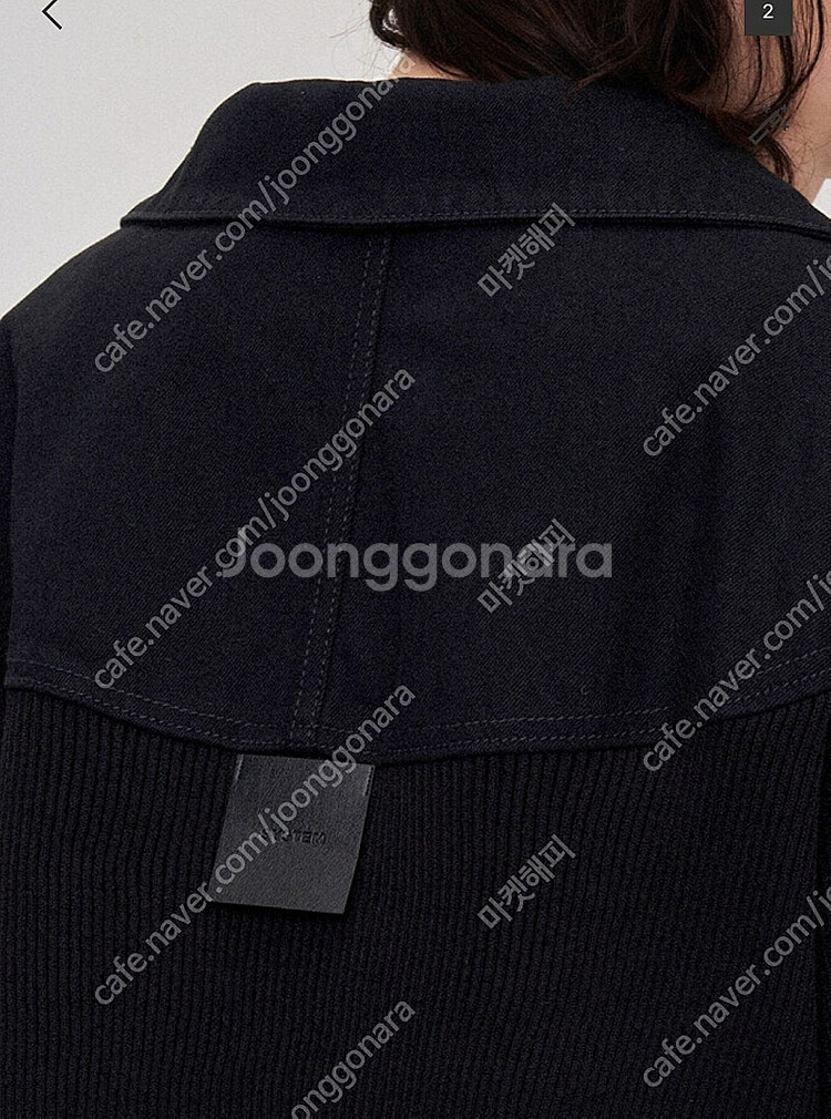 시스템 텍스처 블록 드롭 크롭 점퍼--2