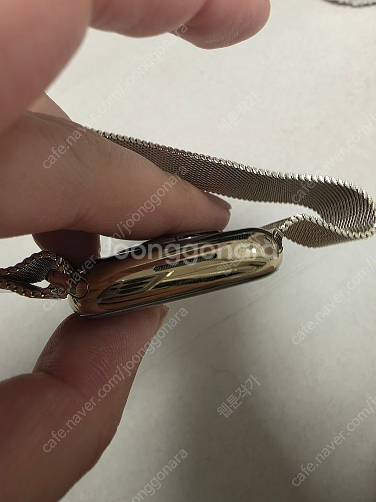 애플워치8 45mm 골드 스테인리스 정품 밀레니즈 애플...--2