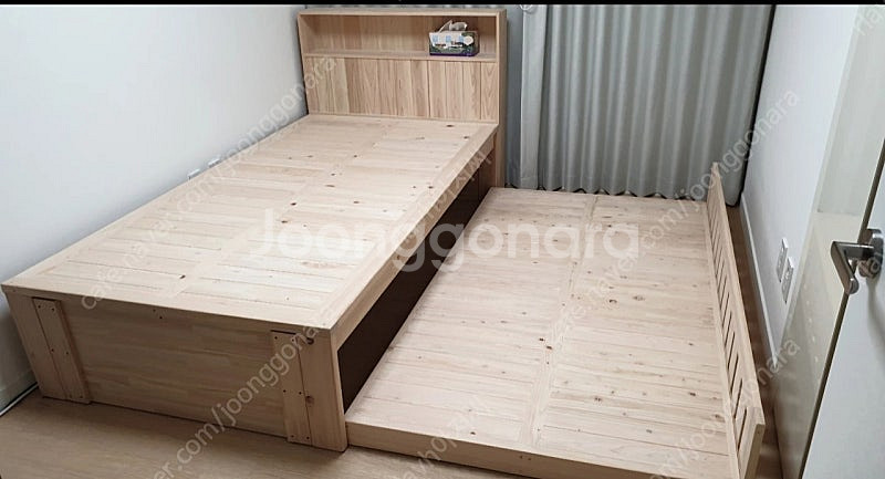 편백나무 2중 침대 (공방에서 120만원 제작)--0