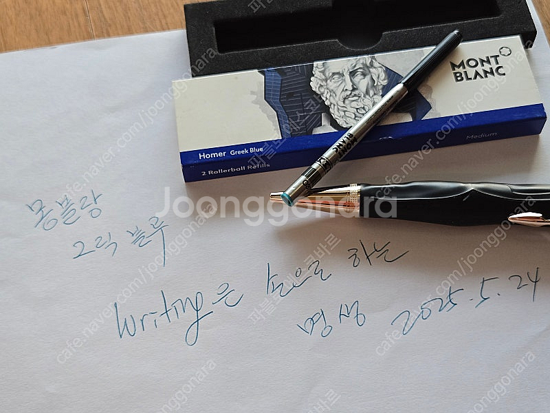 몽블랑 만년필 볼펜 작가에디션 호메로스/그릭블루 볼펜심--4