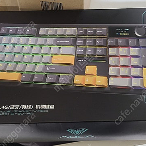 AULA 독거미 F108 Pro 모카무스-카라멜라떼축 새제품 (배송비포함)