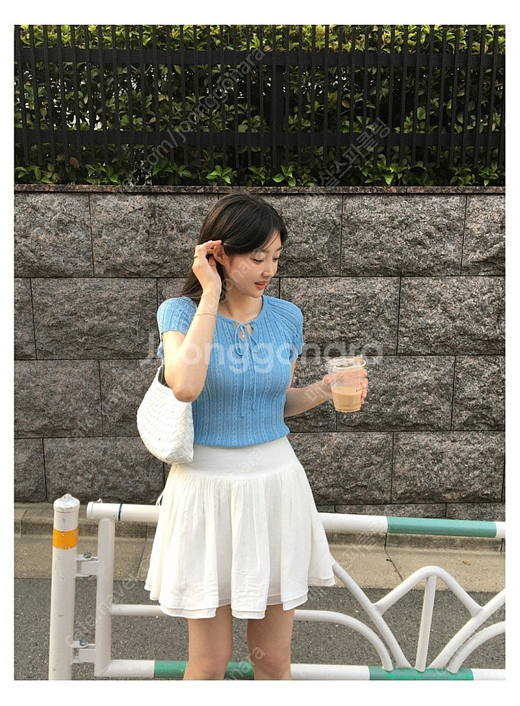 나흐트 Dahlia crochet knit 아쿠아 블루--1