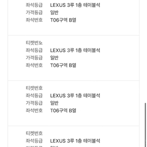 5월 31일 두산 vs 키움 3루 1층 테이블석 4연석