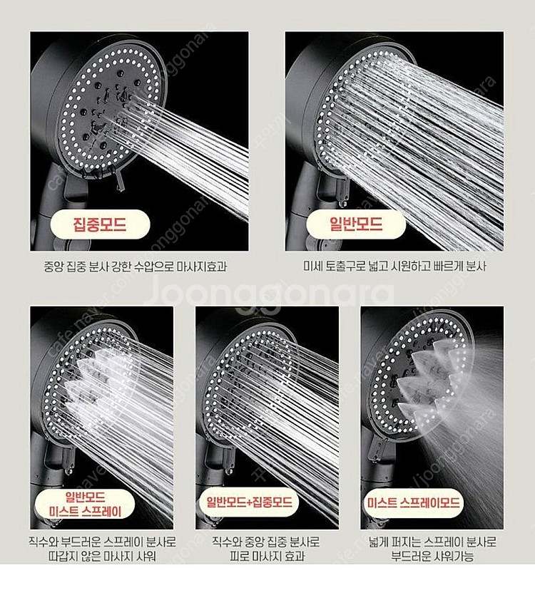 온오프 샤워기헤드/새제품/절수욕실샤워헤드/무료배송/수압...--2