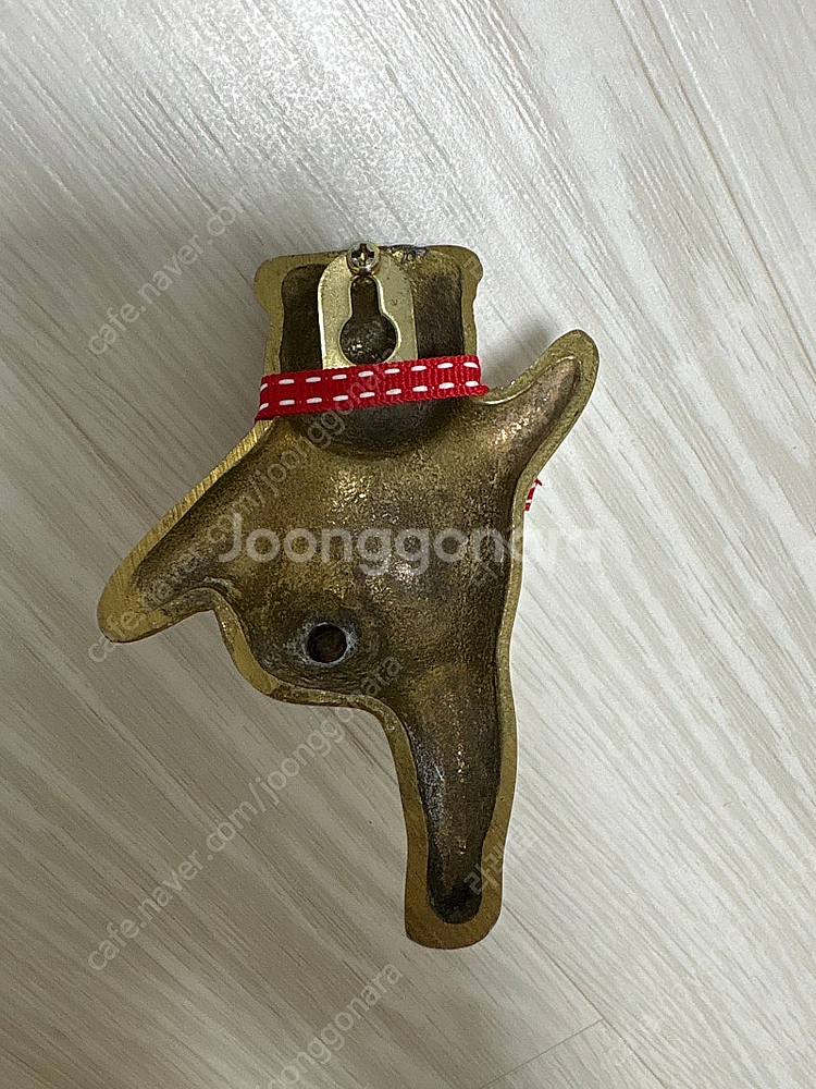 황동 빈티지 곰돌이 후크--1