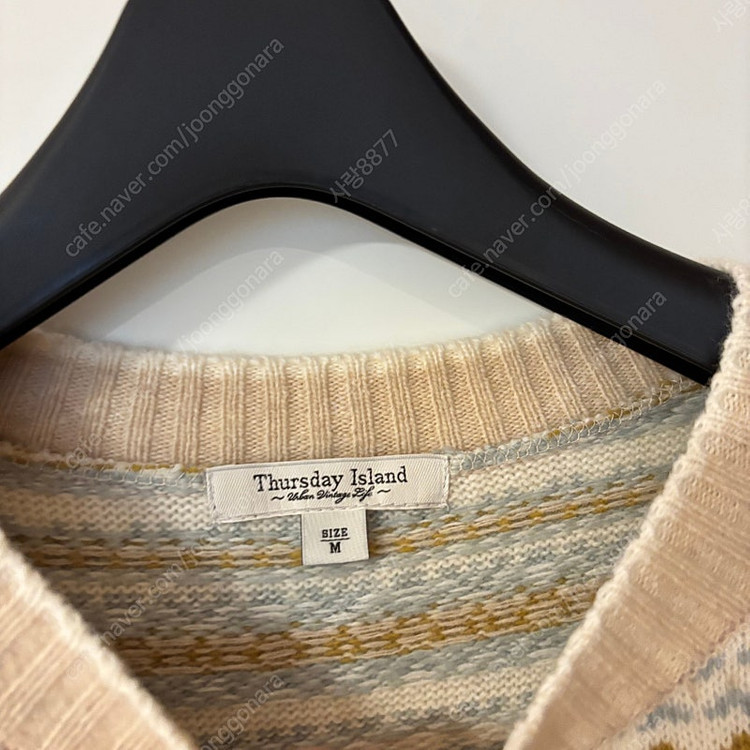 써스데이아일랜드 에스닉 히피 하트 가디건 올드머니룩 보헤미안 이미지