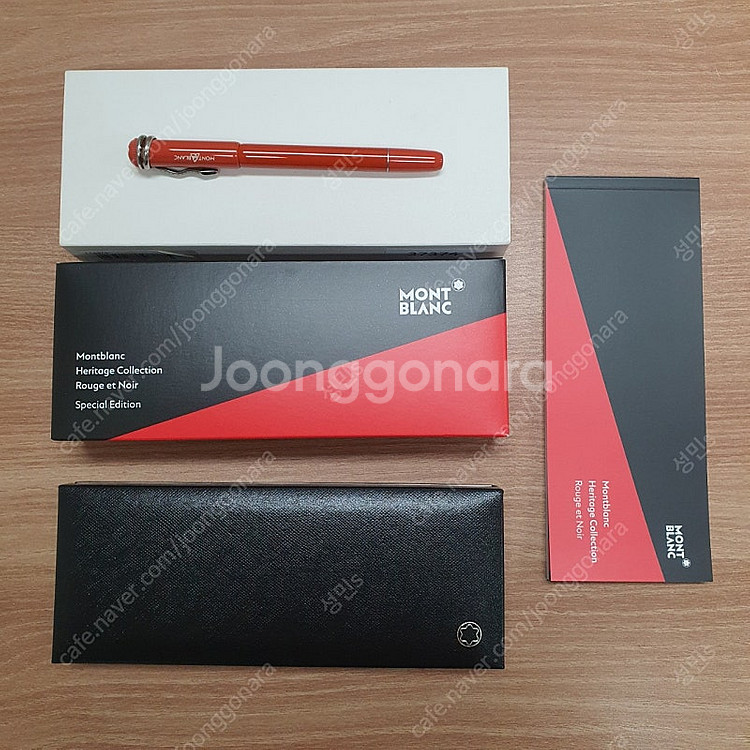 몽블랑 헤리티지 루즈앤느와 (몽뱀) 코랄 f닙 만년필 ...--0