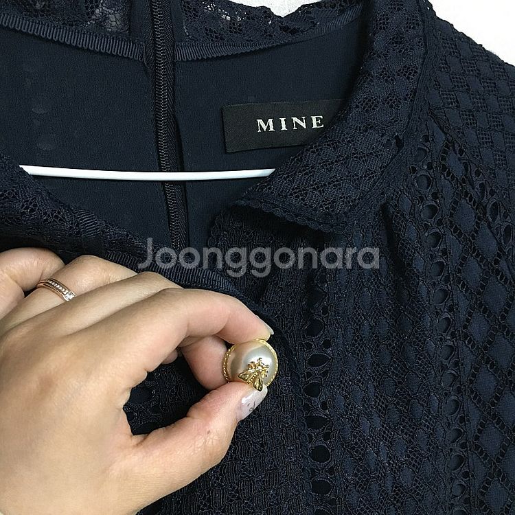 MINE 마인 레이스 진주 원피스 44--1