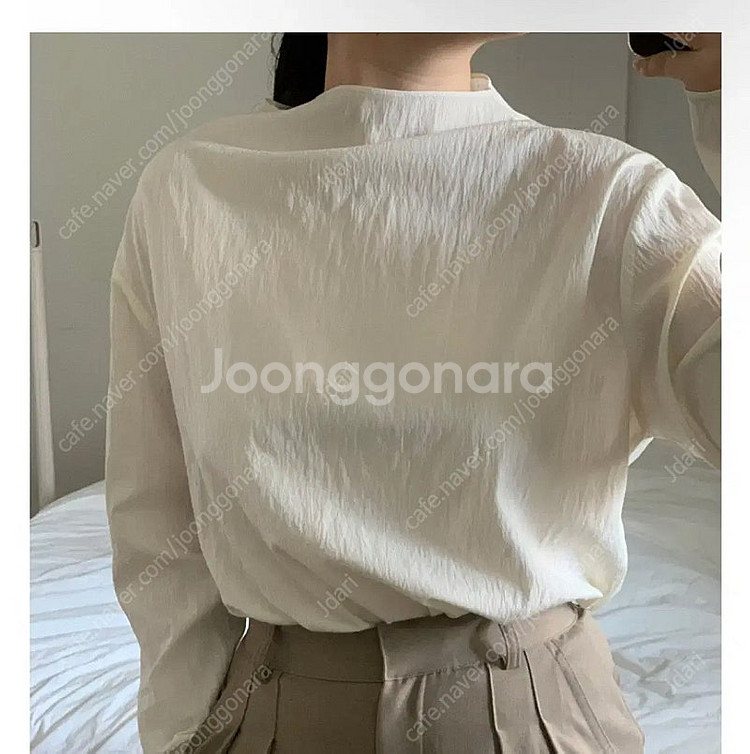 씨미 하프넥 블라우스 단아한블라우스 시스루하프넥블라우스--0