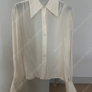 생로랑 실크 블라우스 36