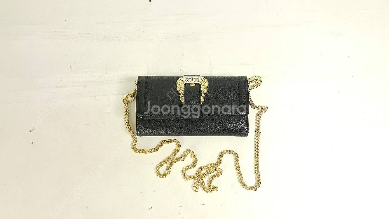 베르사체 꾸뛰르 검정 가죽 여성 체인 지갑 정품 베르사...--2