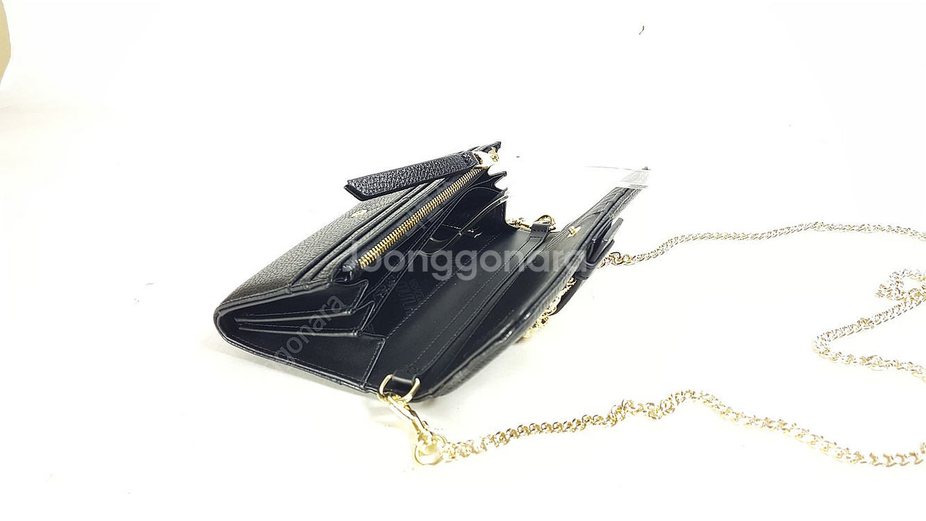 베르사체 꾸뛰르 검정 가죽 여성 체인 지갑 정품 베르사...--3