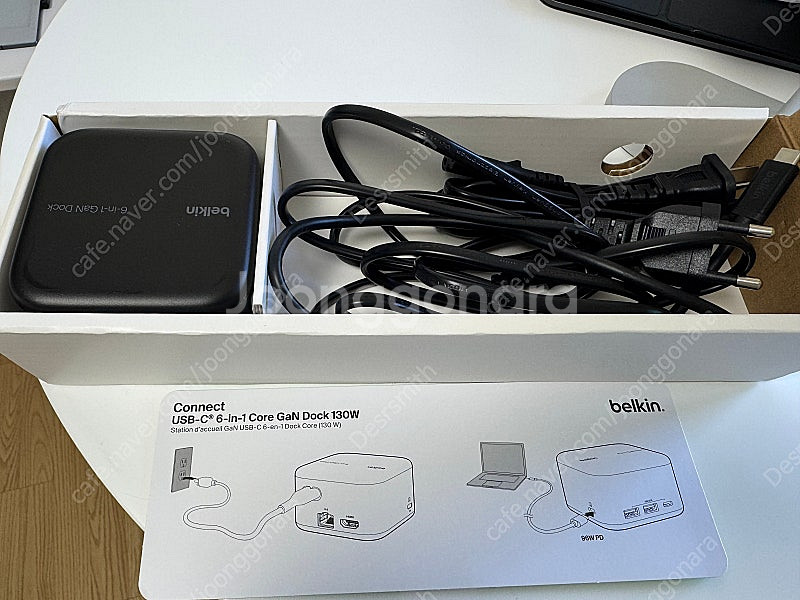 벨킨 USB C 6 in 1 코어 GaN 독 130W ...--1
