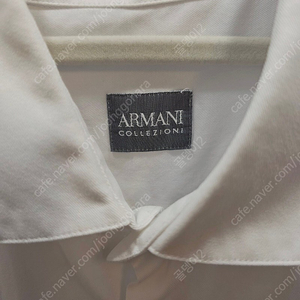 Armani Collezioni 아르마니 콜렉지오니 스프레드 칼라 화이트 셔츠 사이즈 16R