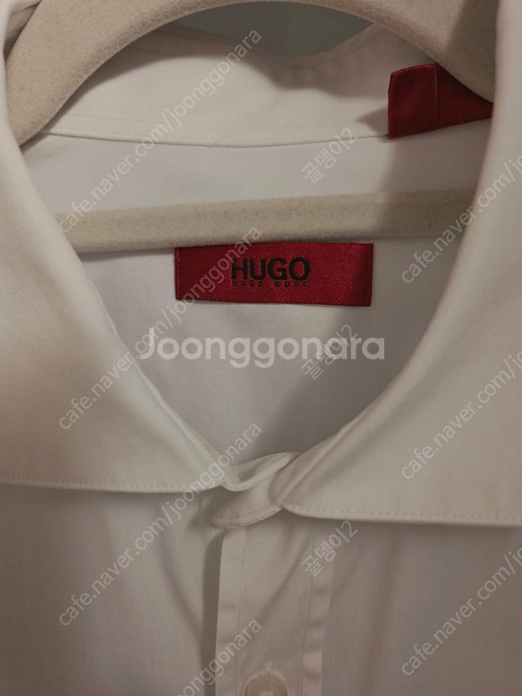 Hugo Boss 휴고보스 스프레드 칼라 화이트 셔츠 ...--0