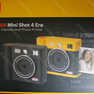 [미개봉 새제품] 코닥 미니샷 4 ERA 즉석카메라 MS400(블랙)+ 카트리지 8매