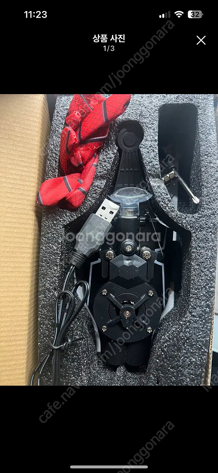 스파이더맨 웹슈터 자동발사 피규어 코스프레 블랙 블루--0
