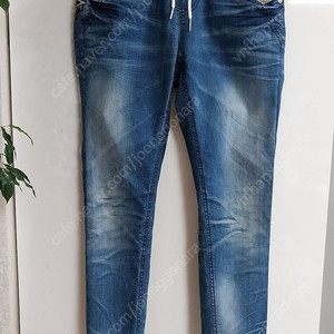 레이스 자수 청바지