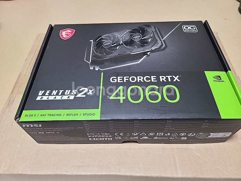 MSI 지포스 RTX 4060 벤투스 2X 블랙 OC ...--0