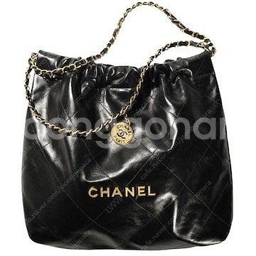 [새상품] 샤넬 22백 블랙 미듐 금장 백화점 풀셋--0