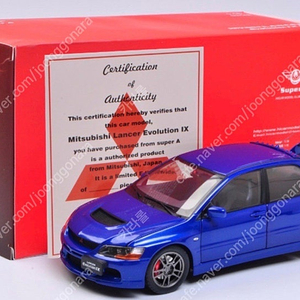 1:18 랜서 에볼루션 블루 한정판 란에보 1/18 Super A SuperA Mitsubishi Evo 9 Evo9 Evo IX