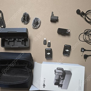 dji mic2 라발리에 마이크 2개+ 무선 어댑터