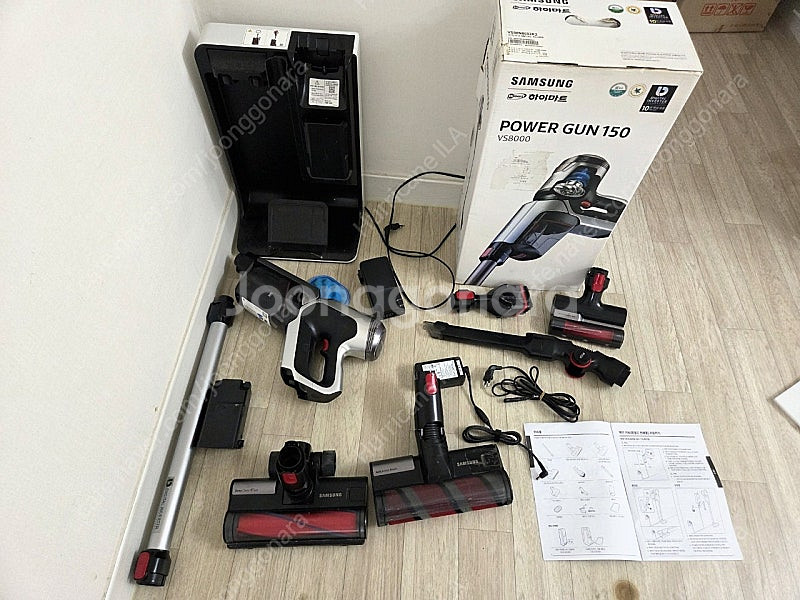 중고 무선청소기 삼성 파워건 150 모델 VS80N80...--0