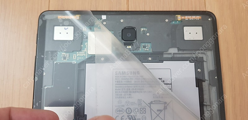 (개인)갤럭시탭S4 64G LTE 투명 백커버 커스텀 이미지