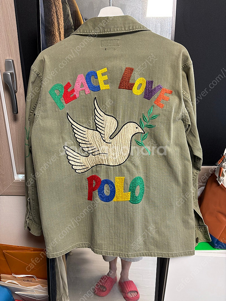 폴로 랄프로렌 PEACE LOVE 올리브 셔츠 자켓 s...--1