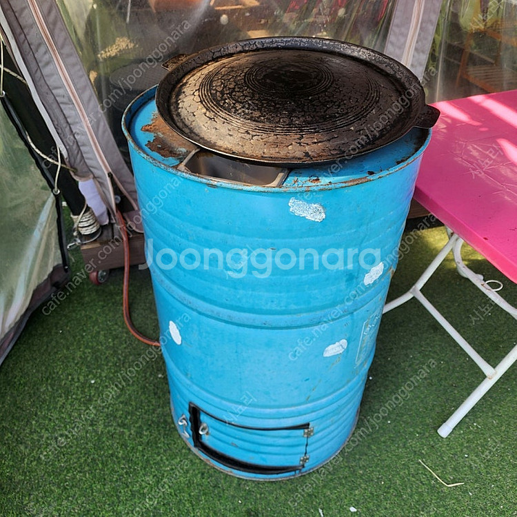 [팝니다] 드럼통화구 + 명품 솥뚜껑--1