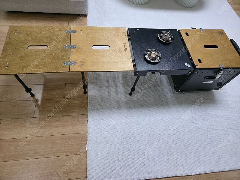 아이캠퍼 아이옥스 블랙 4인용 캠핑 테이블 + 스토브 세트 판매합니다.--5