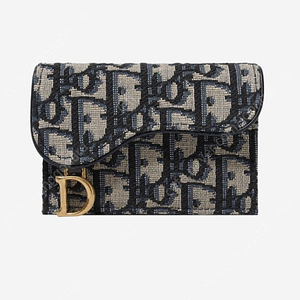 Dior Saddle Flap Card Holder Blue Dior Oblique Jacquard, 디올 새들 플랩 카드 홀더 블루 디올 오블리크 자카드