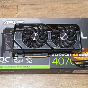 ASUS DUAL 지포스 RTX 4070 O12G OC D6X 12GB