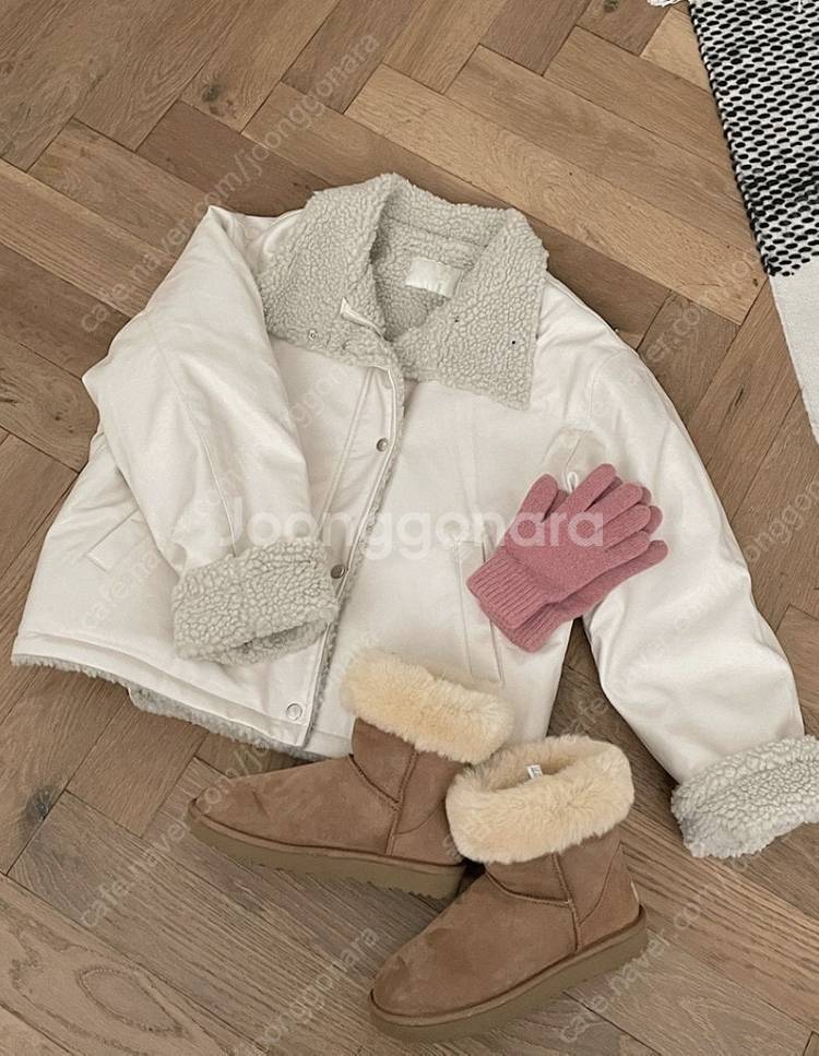 쇼퍼랜드 양털 레더 무스탕 자켓 비스코스 클로이 하이넥...--0
