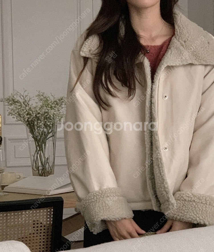 쇼퍼랜드 양털 레더 무스탕 자켓 비스코스 클로이 하이넥...--2