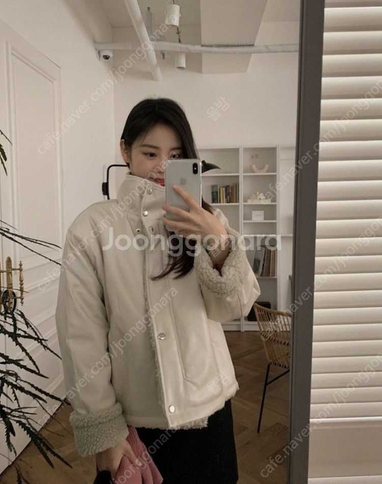 쇼퍼랜드 양털 레더 무스탕 자켓 비스코스 클로이 하이넥...--3